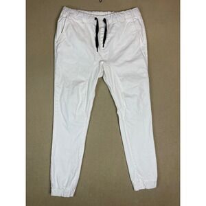 Southpole Flex The Movement‎ White Jogger Pants Mens Size L Drawstring
